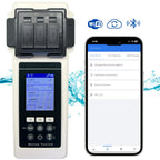 Pool Wasseranalysegerät 2.0 Set 27 Parameter WiFi Bluetooth App Pool Spa Whirlpool Messgerät inkl Koffer Wasserstandsausgleicher