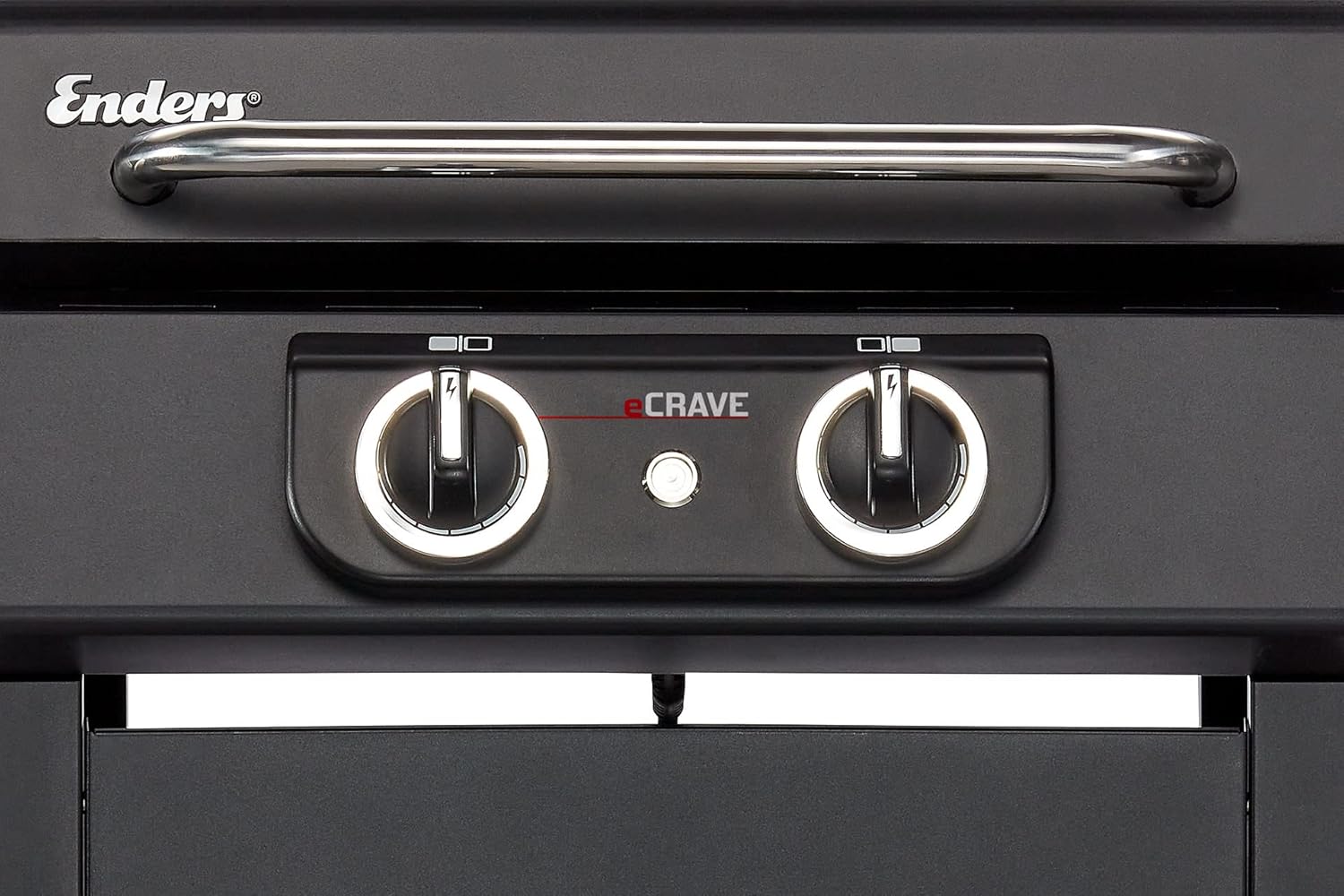 Elektrogrill eCRAVE 2 Grillwagen 2 Heizelemente 2 Zonen Grill mit Gussrost Garhaube Thermometer Stauraum