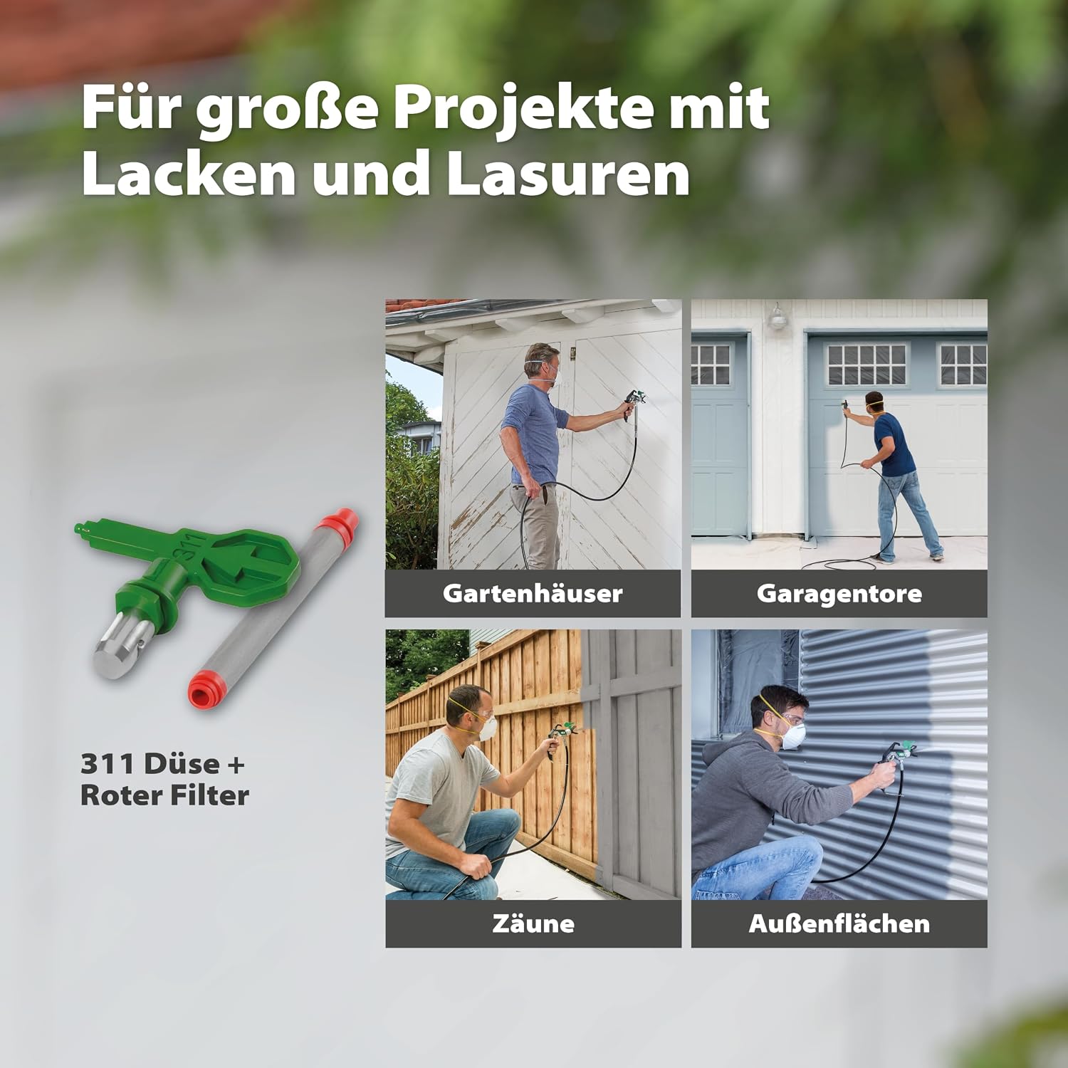 Airless Farbsprühsystem Control Pro 350 R 2371073 110 bar Druckregulierung 15 m Schlauch für Wandfarben Lacke und Lasuren