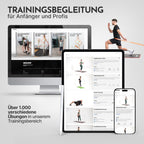 Lange Stoff Fitnessbänder Set 5 Widerstandsstufen Allroundset Ultra mit Türanker Fußschlaufen Griffen Stange