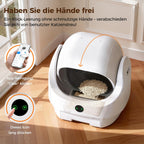 Automatische selbstreinigende Katzentoilette L mit App Steuerung Sensoren Geruchskontrolle 9 l Abfallbehälter für große Katzen