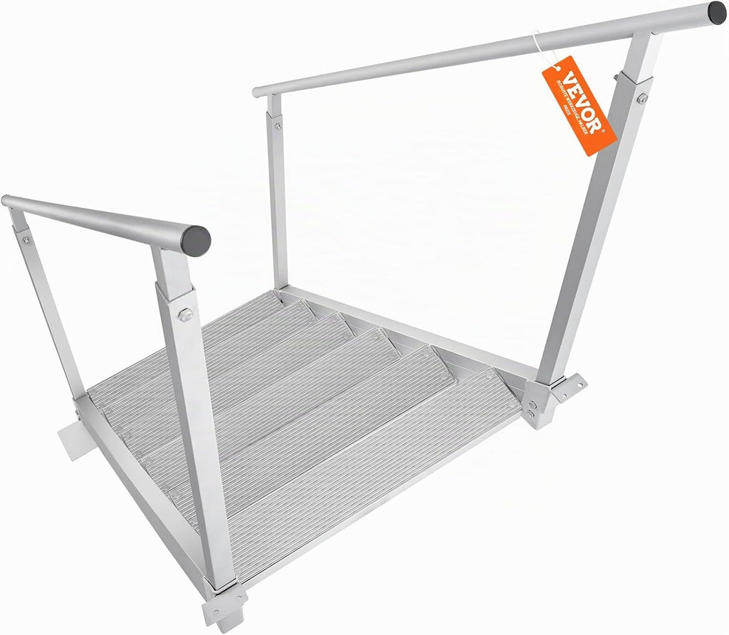 Poolleiter 6 Stufen Aluminiumlegierung FT-06 mit zwei Handläufen rutschfesten Pedalen 250 kg Tragfähigkeit