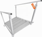 Poolleiter 6 Stufen Aluminiumlegierung FT-06 mit zwei Handläufen rutschfesten Pedalen 250 kg Tragfähigkeit