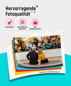 Fotodrucker DHP513 10x15 cm Farbsublimationsdrucker mit WLAN USB 300 DPI für Smartphone PC inklusive 100 Blatt Fotopapier