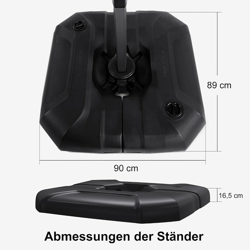 Sonnenschirmständer SBLN150 befüllbar mit Wasser oder Sand bis 150 kg Gewicht für Ampelschirm und Sonnenschirm