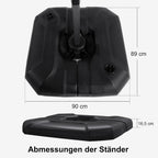Sonnenschirmständer SBLN150 befüllbar mit Wasser oder Sand bis 150 kg Gewicht für Ampelschirm und Sonnenschirm