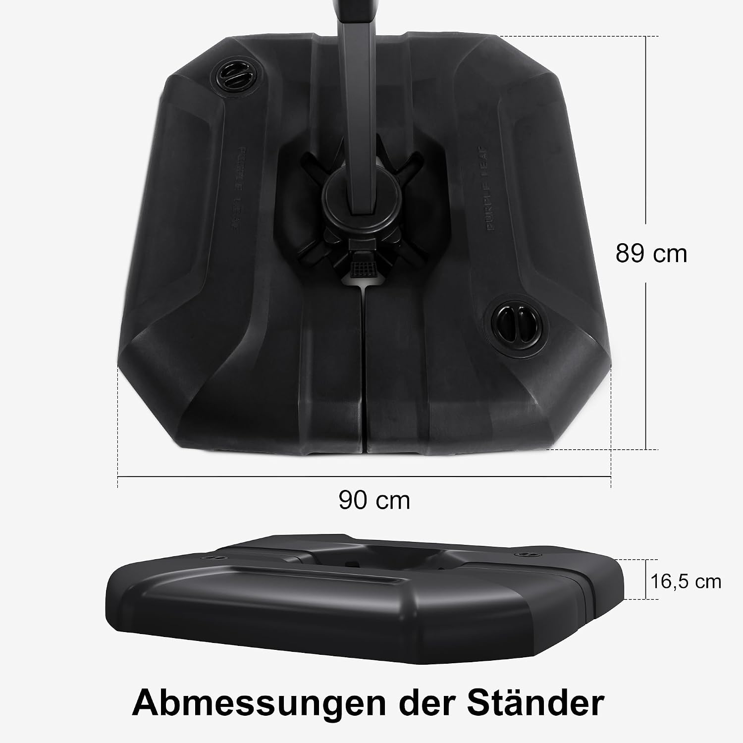 Sonnenschirmständer SBLN150 befüllbar mit Wasser oder Sand bis 150 kg Gewicht für Ampelschirm und Sonnenschirm