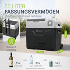 Kompressor Kühlbox Kühlung 50L 12V 24V 230V Mini Kühlschrank kalt warm für Auto LKW Reisemobil Camping