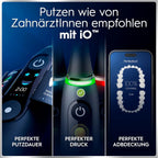 Elektrische Zahnbürste iO Series 6 Plus Edition mit 3 Aufsteckbürsten 5 Putzmodi Reiseetui wiederaufladbar Schwarz