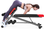 Verstellbare Hantelbank für Krafttraining Hyperextension Rückenstrecker Bauchtrainer Schrägbank Flachbank Modell FF-TB011384