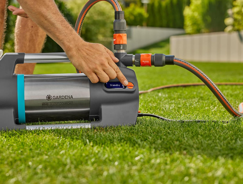 Gartenpumpe 6500 SilentComfort 9059-20 App Steuerung 6500 l/h Edelstahl leise Mehrstufenpumpe Trockenlaufsicherung 62x23x31 cm