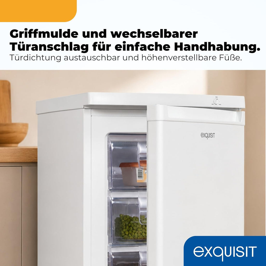 Gefrierschrank GS512-040E 91 L 4 Gefrierschubladen 4-Sterne-Gefrierbereich Energieklasse E 40 dB
