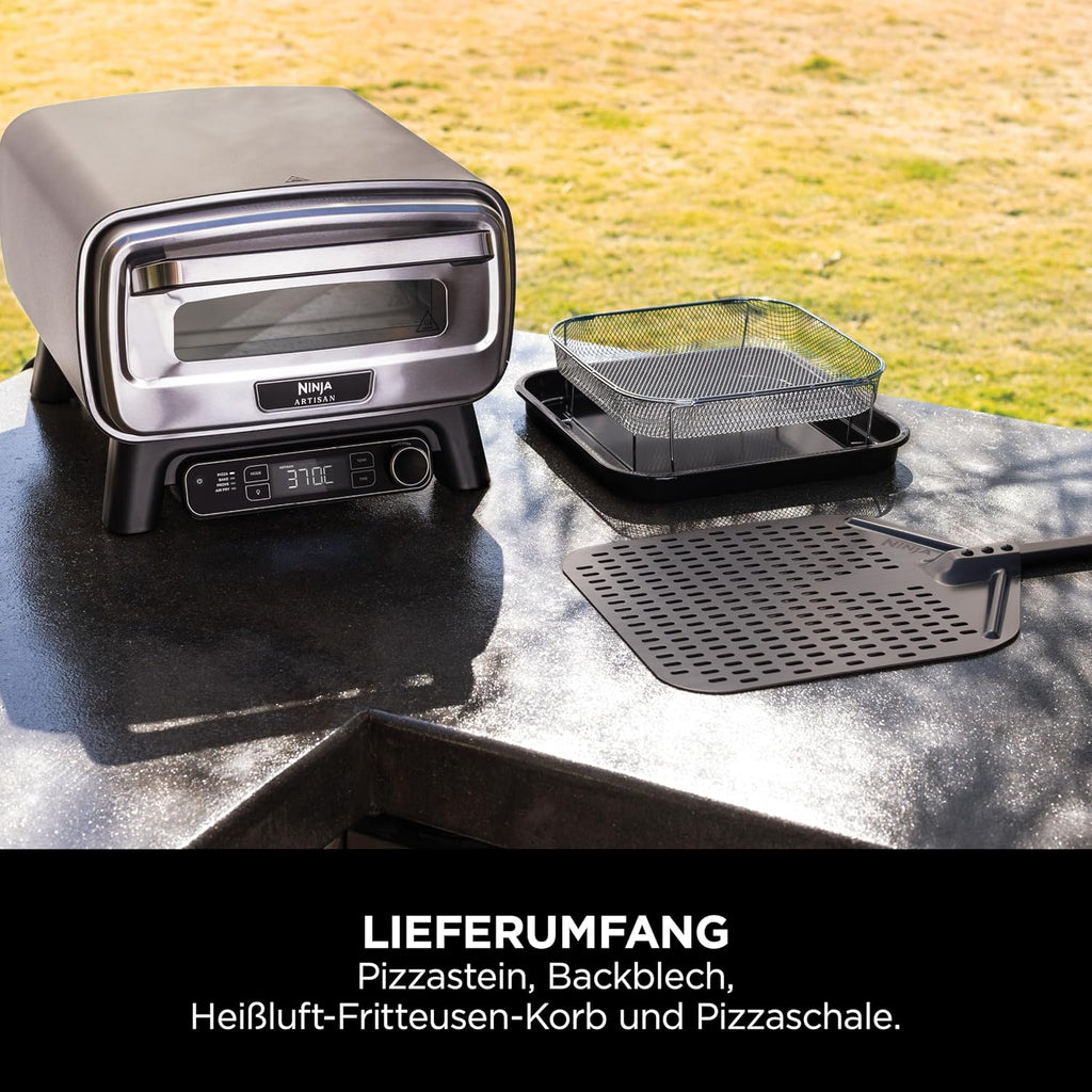 Outdoor Pizzaofen Air Fryer MO201EU 13L 30 cm Pizzastein Backblech Heißluft Frittieren Backen Teig gehen lassen 4 Funktionen