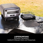 Outdoor Pizzaofen Air Fryer MO201EU 13L 30 cm Pizzastein Backblech Heißluft Frittieren Backen Teig gehen lassen 4 Funktionen