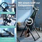 Inversionsbank klappbar Schwerkrafttrainer 4 Inversionswinkel Rückenstrecker bis 135 kg Stahlrahmen schwarz