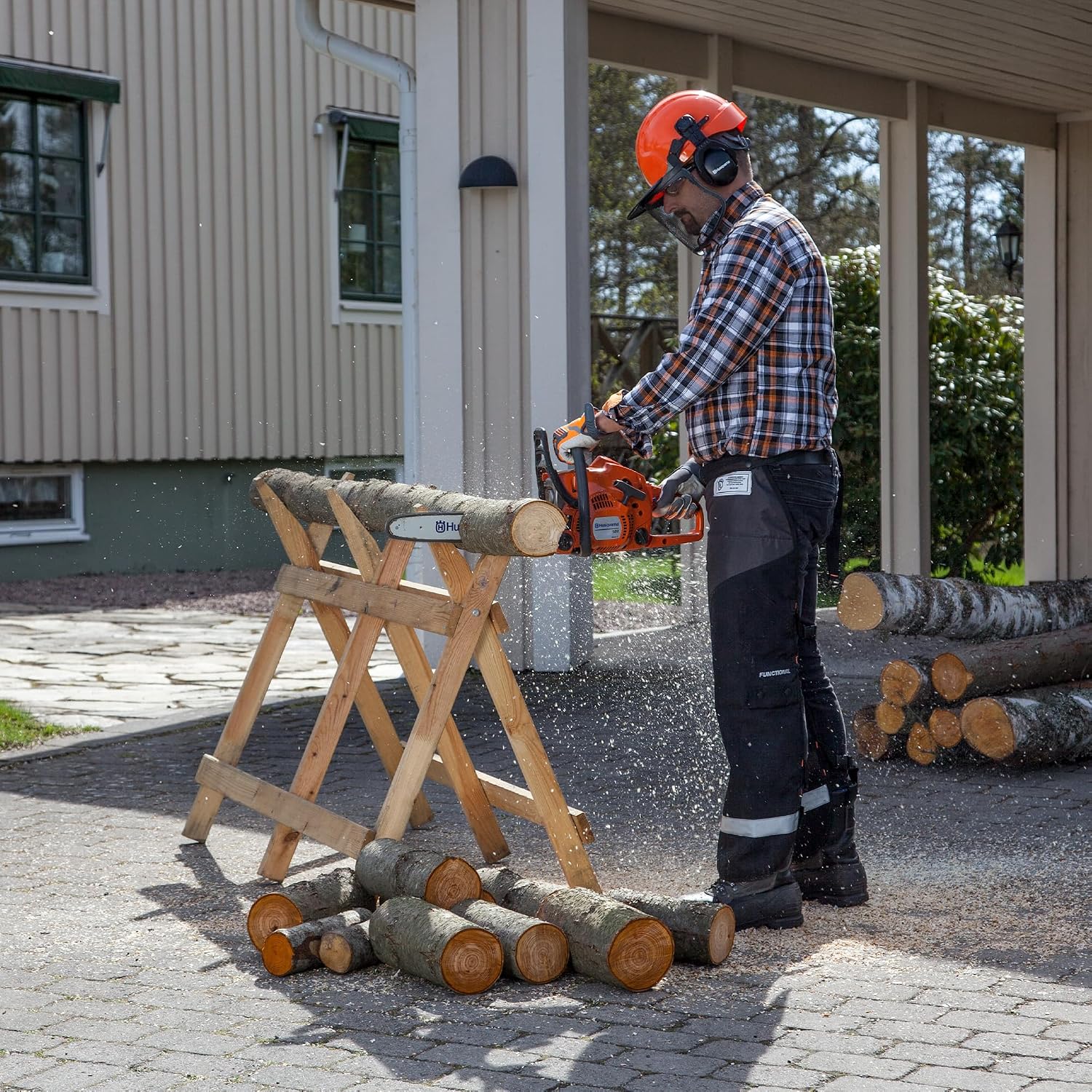 Kettensäge Benzin 120 Mark II 38,2 cc 14 Zoll Schiene H37 Kette X-Torq Motor 1,4 kW 4,85 kg