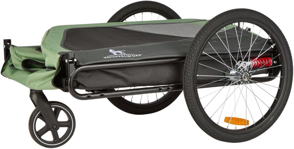 Hundeanhänger Fahrradanhänger Buggy Cruvado bis 45 kg faltbar Stahlrahmen Sicherheitsleine Reflektoren Universalkupplung