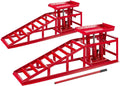 Auffahrrampe mit hydraulischem Wagenheber 4260199757468 höhenverstellbar 2 t Tragkraft 257 mm Reifenbreite Sicherheitsventil