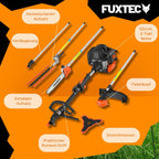 Benzin Motorsense FX-MT152E 5in1 Kombisystem 52 cc 3 PS mit Heckenschere Hochentaster Verlängerung und Tragegurt