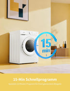Frontlader Waschmaschine 8 kg CF08EWP05W mit Dampffunktion und Tierhaar-Programm 16 Programme Energieeffizienz Klasse A-10 Nachlegefunktion