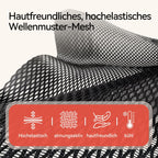 Ergonomischer Bürostuhl mit verstellbarer Lordosenstütze und Kopfstütze B100 Lite 90–135° Neigung Mesh Drehstuhl 72x70x112 cm
