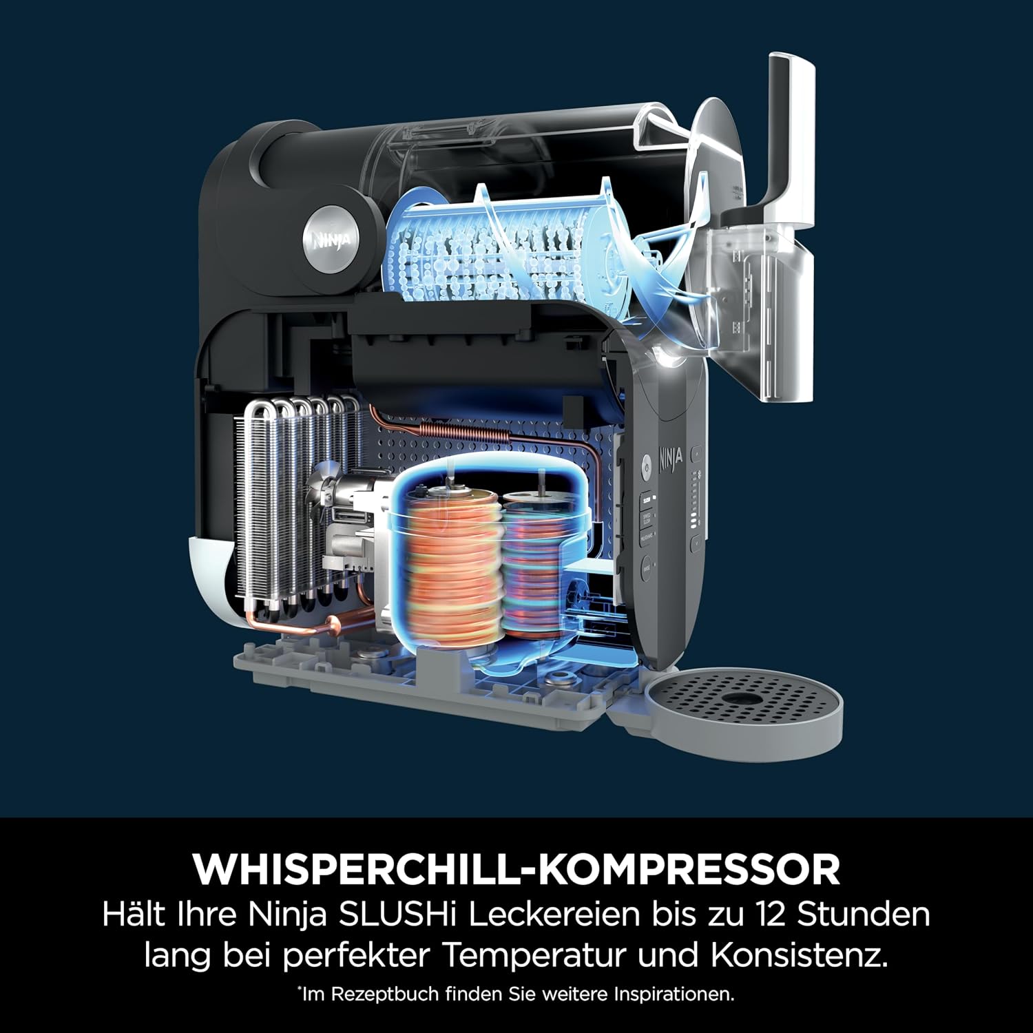 Slush Eisgetränke Maschine FS301EU 1,9 L Kapazität Kompressor mit WhisperChill Technologie für Slush Frozen Cocktail Frappé Milkshake