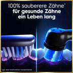 Elektrische Zahnbürste mit Aufsteckbürsten iO Series 9 wiederaufladbar 7 Reinigungsmodi Smart Druckkontrolle Rundbürstenkopf Schwarz