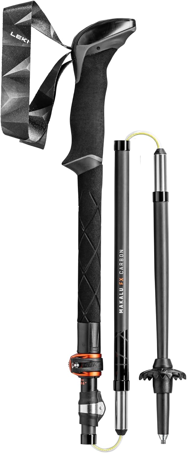 Trekkingstöcke Makalu FX Carbon faltbar verstellbar 4-teilig mit Klemmverschluss Carbonfaser Schaft Länge bis 130 cm