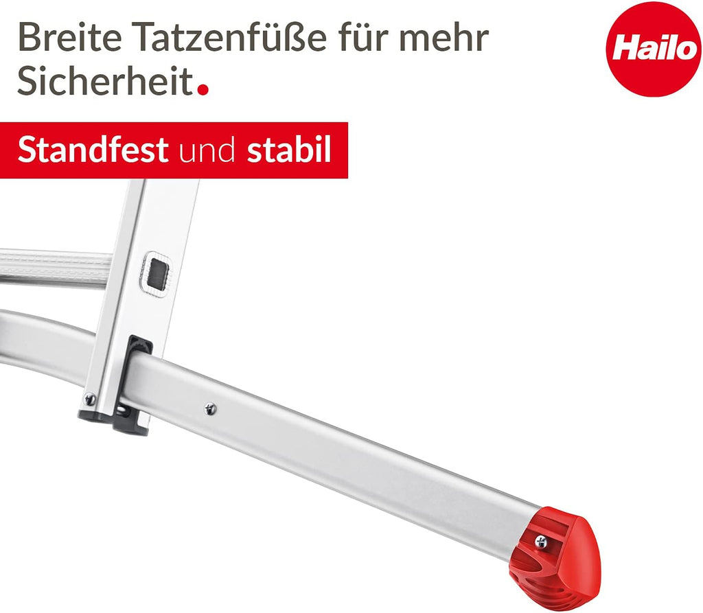 Aluminium Kombileiter 3-teilig ProfiLOT 9312-507 3x12 Sprossen 150 kg Tragkraft 9,01 m Arbeitshöhe
