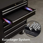 Werkstattwagen mit 7 Schubladen AR-HE-WW7S Werkzeugwagen aus Stahl 70 x 33 x 78 cm mit Zentralverriegelung und 2 Schlüsseln