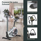 Heimtrainer Ergometer Morpheus Magnetbremssystem 12 kg Schwungmasse 32 Stufen 24 Programme Kinomap App kompatibel 150 kg 144x56x103 cm