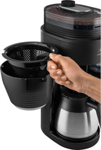 Filterkaffeemaschine AromaFresh Pro X Therm mit Mahlwerk 1 Liter Thermkanne Timer Funktion 8 Tassen