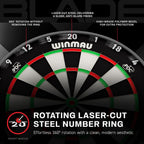 Steeldart Dartscheibe Blade X 3061 Sisal Board mit Dual Core Technologie ultradünnem Drahtsystem und Dart Zubehör