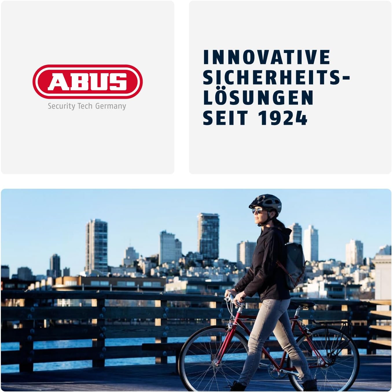 Bügelschloss 2500/165HB230 Fahrradschloss für Fahrrad und E-Bike gehärteter Stahl 20 mm Bügel mit USH2500 Halterung