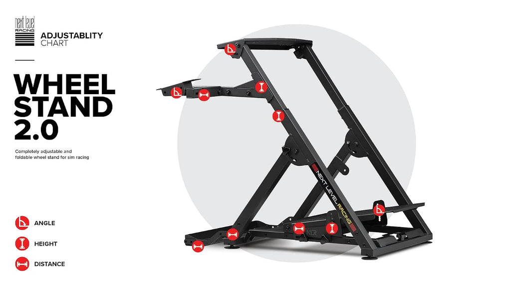 Gaming Lenkradständer Wheel Stand 2.0 kompatibel mit Lenkrädern Pedalen klappbares Design für Rennsimulation