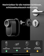Smart Türschloss Lock Ultra mit Fingerabdruck Keypad Passcode Smartphone App Matter kompatibel 9 Monate Akku