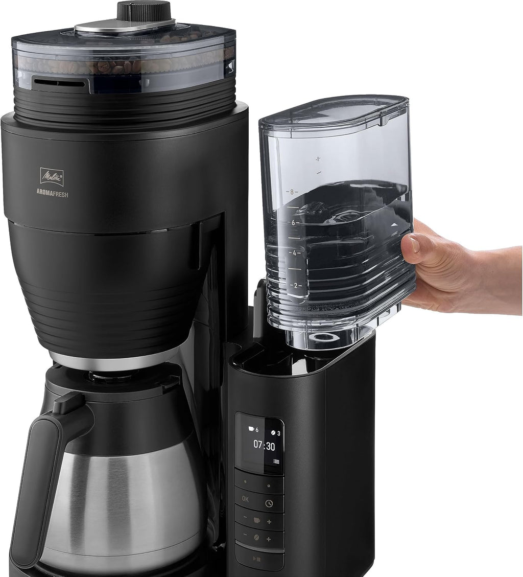 Filterkaffeemaschine AromaFresh Pro X Therm mit Mahlwerk 1 Liter Thermkanne Timer Funktion 8 Tassen