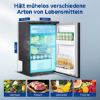 Kompressor Kühlbox 83L AAOBOSI 12V 24V Auto Kühlschrank mit APP Steuerung LED Beleuchtung für Wohnmobil LKW Boot Camping