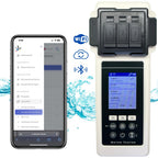 Pool Wasseranalysegerät 2.0 Set 27 Parameter WiFi Bluetooth App Pool Spa Whirlpool Messgerät inkl Koffer Wasserstandsausgleicher