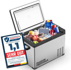 Kompressor Kühlbox PIF-IC40 40 Liter 12V 230V tragbare Kühlbox mit App Steuerung Temperaturregelung und LED Licht für Camping Auto