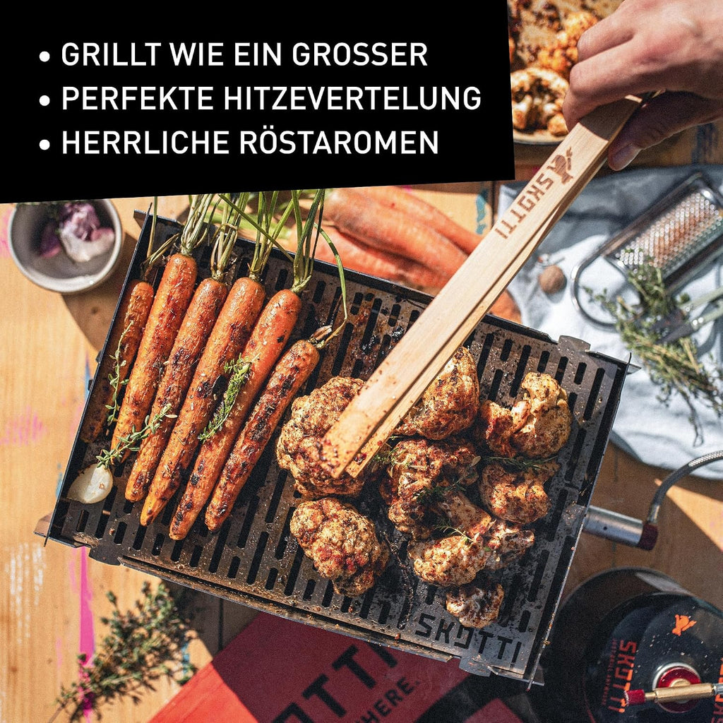 Faltbarer Steck Gas Camping Grill Edelstahl Outdoor Grill für EN417 Kartuschen 21x33x17 cm 3,3 kg SK100