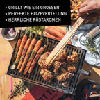 Faltbarer Steck Gas Camping Grill Edelstahl Outdoor Grill für EN417 Kartuschen 21x33x17 cm 3,3 kg SK100
