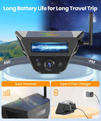 Kabellose Rückfahrkamera Solar 7,2 Zoll 1080P Monitor System LKW Anhänger Wohnmobil Van
