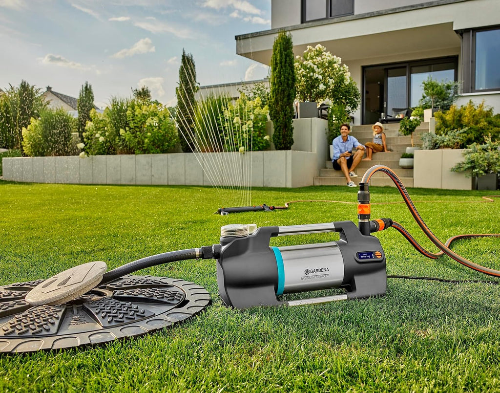 Gartenpumpe 6500 SilentComfort 9059-20 App Steuerung 6500 l/h Edelstahl leise Mehrstufenpumpe Trockenlaufsicherung 62x23x31 cm