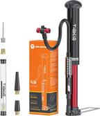 Fahrrad Standpumpe mit Manometer 220 PSI Mini Luftpumpe Aluminium kompatibel Schrader Presta Dunlop Ventile tragbar