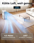 Mobile Klimaanlage A027C-09C 9000 BTU mit Abluftschlauch 3-in-1 Klimagerät für Räume bis 33 m² 24H Timer Fernbedienung R-290