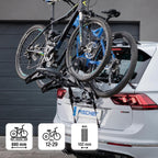 Heck Fahrradträger 10444 für 2 Fahrräder 12-29 Zoll bis 45 kg klappbar Stahl Rahmenhalter abschließbar