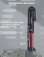 Fahrrad Standpumpe mit Manometer 220 PSI Mini Luftpumpe Aluminium kompatibel Schrader Presta Dunlop Ventile tragbar