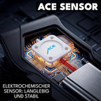 Atemalkoholtester elektrochemischer Sensor Speicherfunktion inkl Mundstücke Transporttasche AAA Batterien