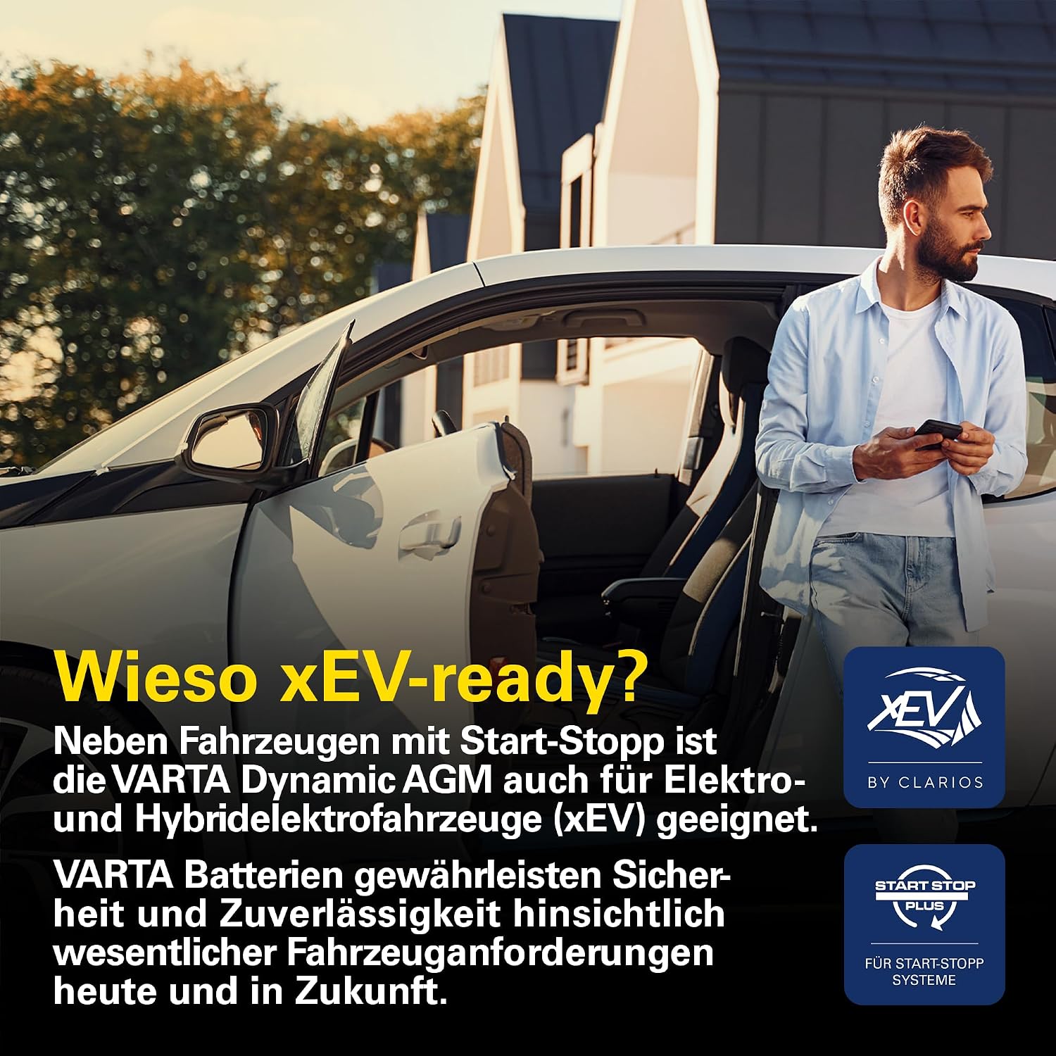 Autobatterie AGM A7 12V 70Ah 760A Start-Stopp Batterie für PKW Bleisäurebatterie Modell 570 901 076